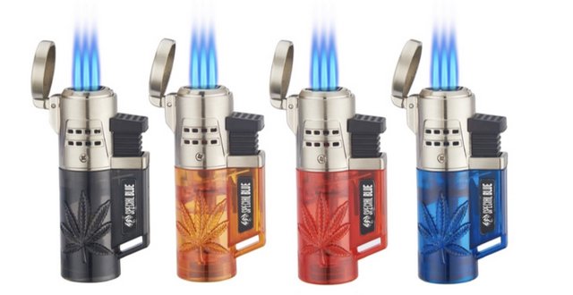 Special Blue Leaf 3 Flames Lighter - 12ct Box