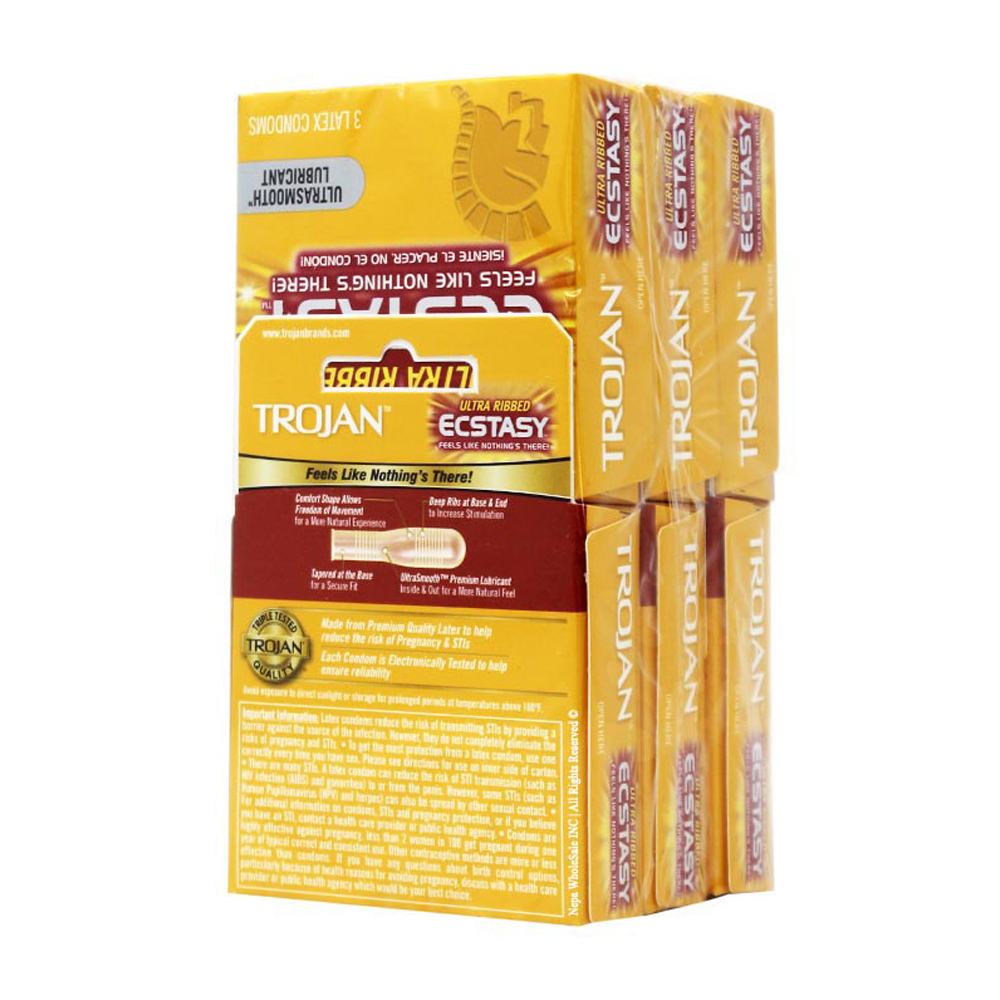 Trojan 6/3ct - Ultra Ribbed Stimulation #216