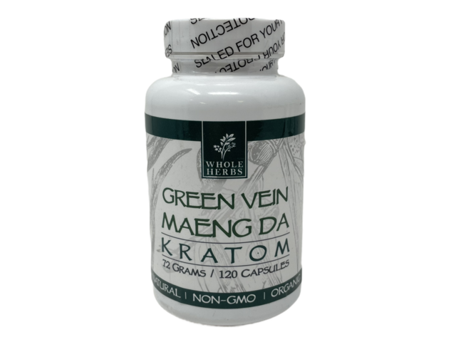 Whole Herbs Green Vein Maeng De Kratom 120ct