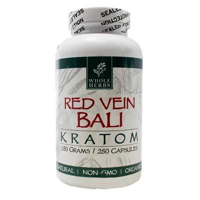 Whole Herbs Red Vein Bali Kratom 250ct