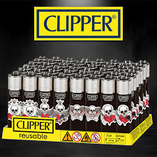Clipper Skull Lighters - 48ct