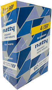 Natty Organic Hemp Wrap - Blueberry 4 for .99