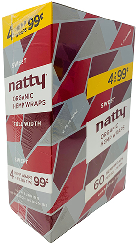 Natty Organic Hemp Wrap - Sweet 4 for .99