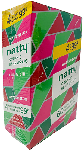 Natty Organic Hemp Wrap - Watermalon 4 for .99