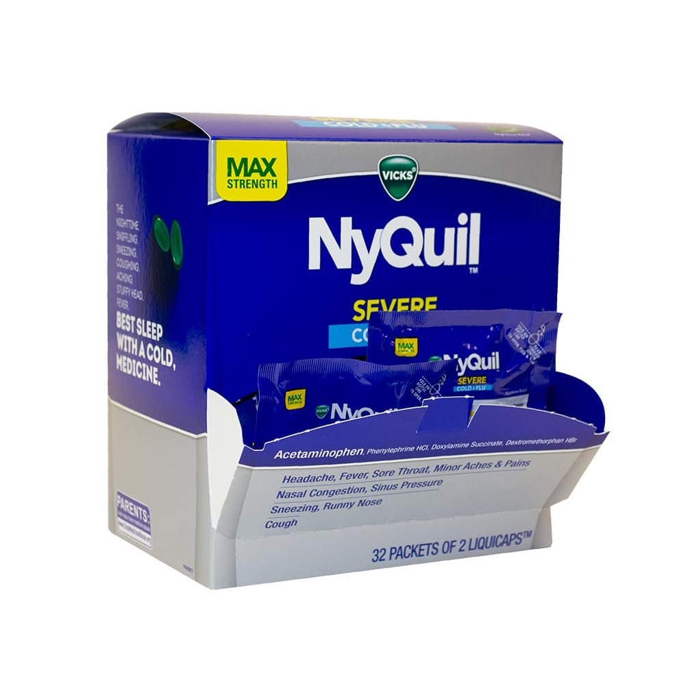 NyQuil Cold & Flu severe Box 32/2ct