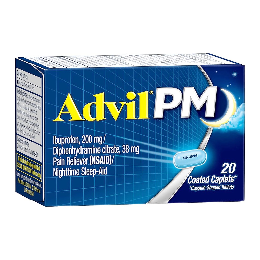 Advil PM 200mg Coated Caplets - 20ct