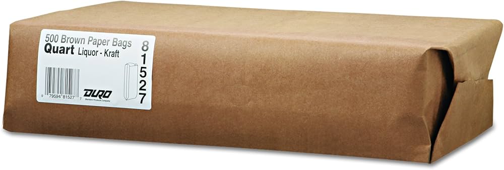 Bag Brown Paper Quart 500ct