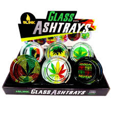 Blink Glass Square Ashtrays - 6ct