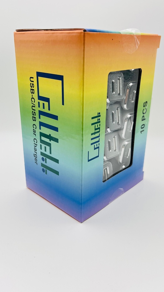 Cell TK 124 DUAL Car USB Adaptor 229 10ct *10DCC*
