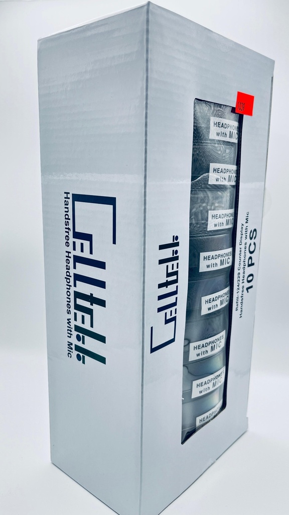 Cell TK 124 Oval HeadPhone with MIC - 10ct
