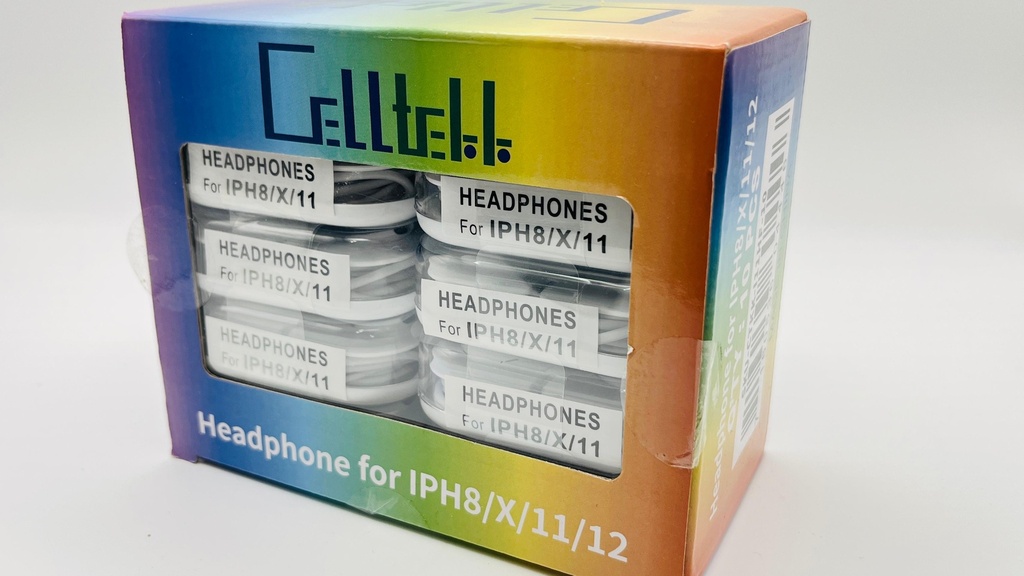 Cell TK 192 iPhone 8/X/11 Heaphones - 10ct