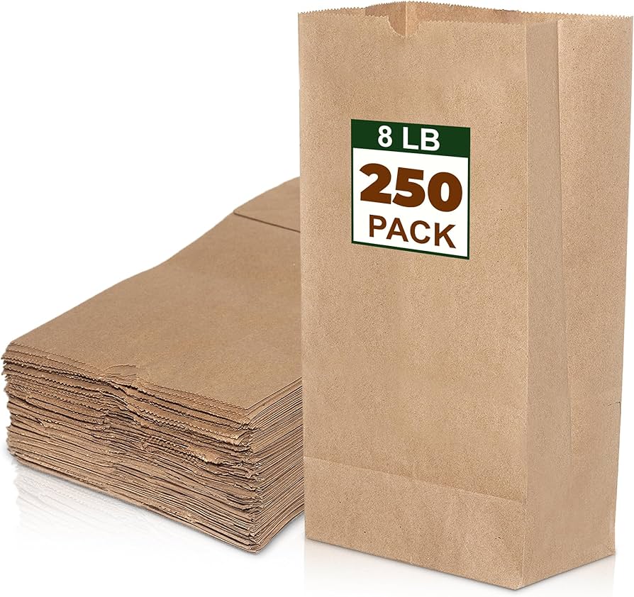 Kraft - Paper Bags #8 250 Count