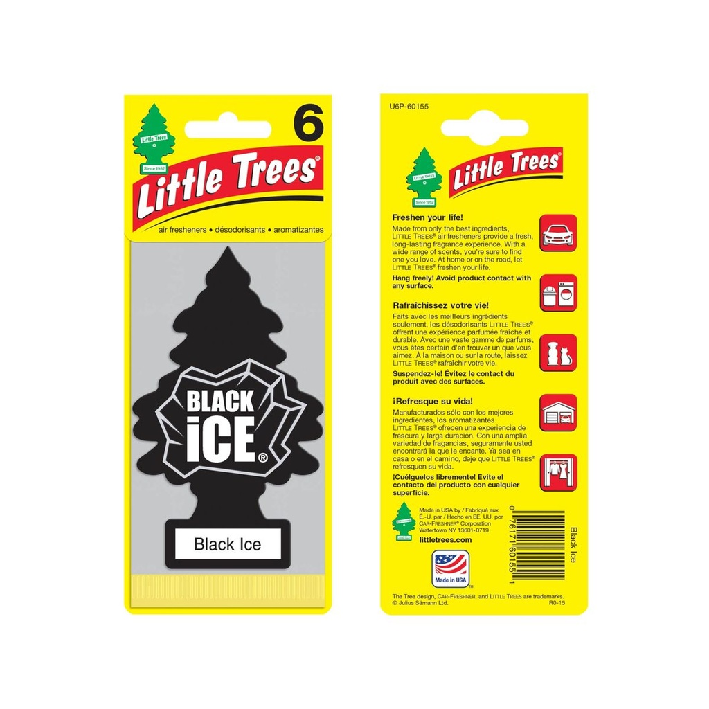 Little Tree Air Freshner Black Ice - 24ct