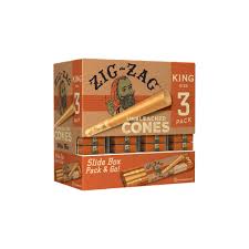 Zig Zag Unbleached Cones king size  36/3ct