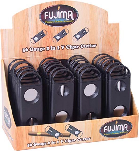 FUJIMA 2 in 1 Cigar Cut 16  56r + V Cutter -24ct