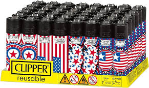 Clipper Reusable Lighter USA FLAG  48 SE