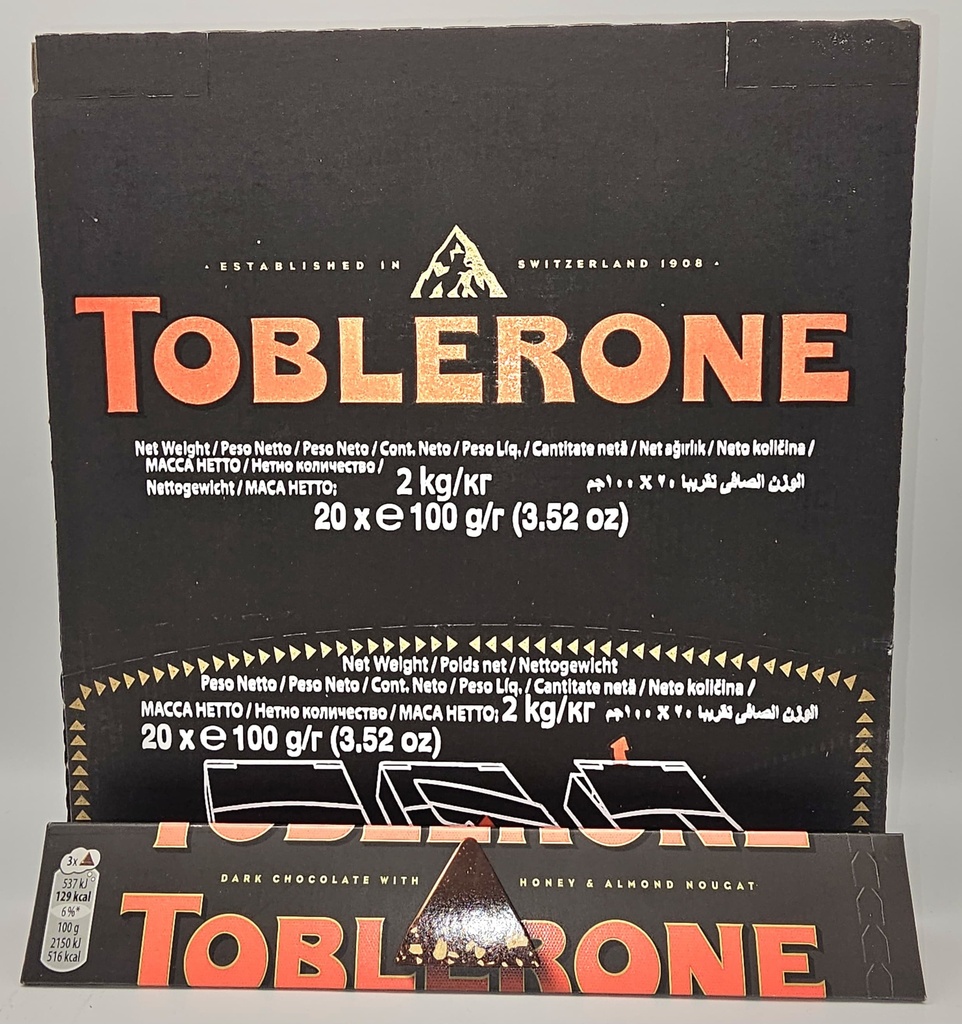 TOBLERONE DARK  20 PCS /3.50 OZ