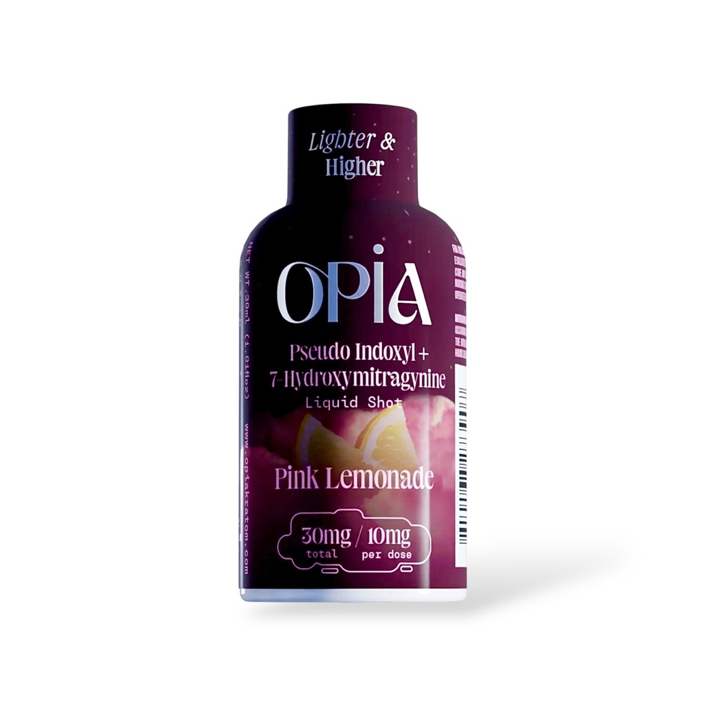 OPIA  30MG PSEUDO + 7-HYDROXY-MITRAGYNINE LIQUID SHOT 12- Pack