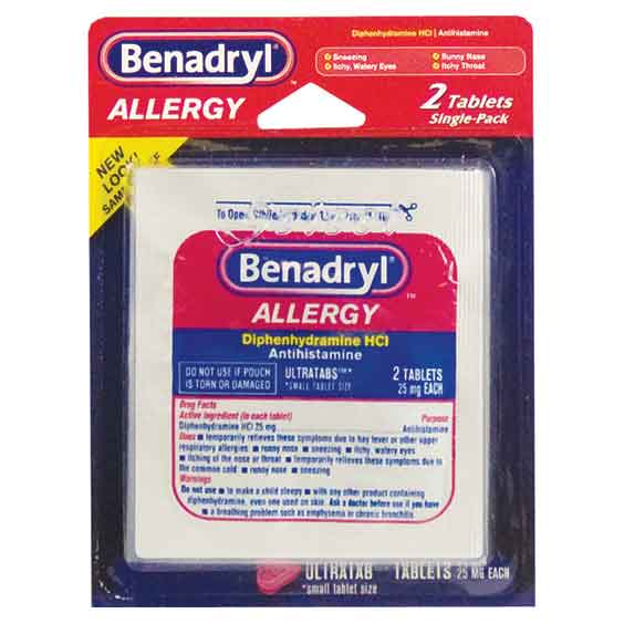 BENADRYL BLISTER PACK 2ct-1 PK