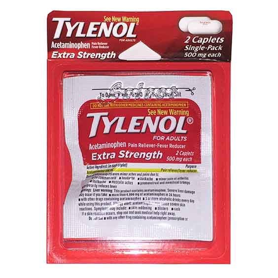 TYLENOL EXTRA STRENGTH BLISTER PACK 2ct-1 PK